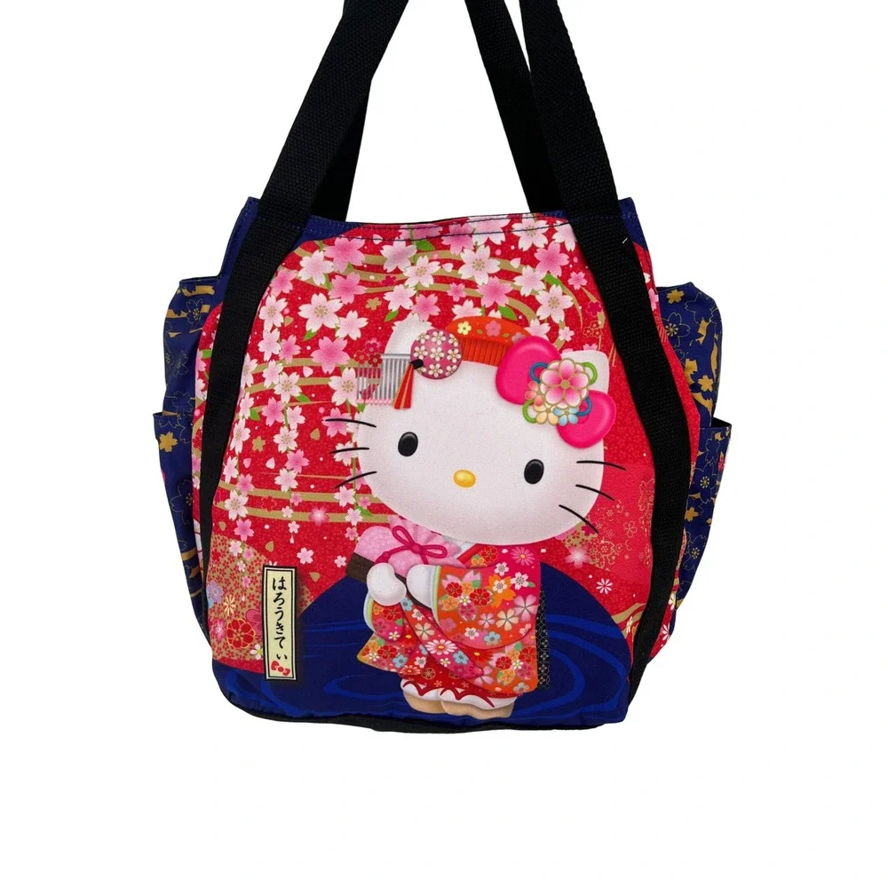 Sanrio Hello Kitty‎ Balloon Shoulder Bag Kimono Manufatto Sakura Japan NWT